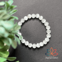 Carregar imagem no visualizador da galeria, Pulseira de Pedra Natural Selenita. Promove Purificação e Limpeza Profunda do Campo Energético