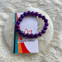 Carregar imagem no visualizador da galeria, Pulseira Ametista Escura. Promove concentração e alívio do stress