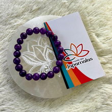 Carregar imagem no visualizador da galeria, Pulseira Ametista Escura. Promove concentração e alívio do stress