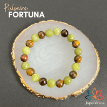 Carregar imagem no visualizador da galeria, Pulseira FORTUNA – Jade e Olho de Tigre: Abundância e Prosperidade