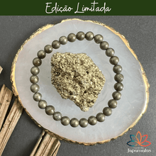 Carregar imagem no visualizador da galeria, Pulseira Pirita – Pedra da Prosperidade