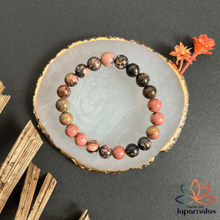 Carregar imagem no visualizador da galeria, Pulseira da pedra natural Rodonita - Amor e Cura Emocianal