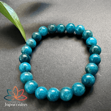 Carregar imagem no visualizador da galeria, Pulseira da Pedra Natural Apatita. Proporciona o Alinhamento Energético e Purifica Nossa Mente