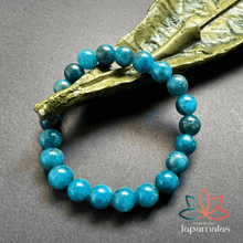 Carregar imagem no visualizador da galeria, Pulseira da Pedra Natural Apatita. Proporciona o Alinhamento Energético e Purifica Nossa Mente