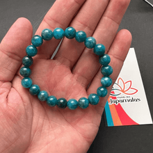 Carregar imagem no visualizador da galeria, Pulseira da Pedra Natural Apatita. Proporciona o Alinhamento Energético e Purifica Nossa Mente