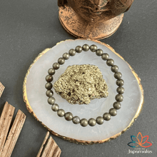 Carregar imagem no visualizador da galeria, Pulseira Pirita – Pedra da Prosperidade