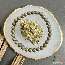 Carregar imagem no visualizador da galeria, Pulseira Pirita – Pedra da Prosperidade