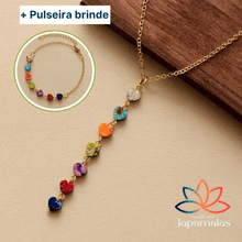 Carregar imagem no visualizador da galeria, Colar das Pedras Naturais Ativadoras dos 7 Chakras