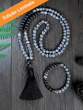 Carregar imagem no visualizador da galeria, Japamala de 108 Contas + Pulseira das Pedras Naturais Jaspe e Hematita. Promove Alta Proteção Espiritual, Purifica o Campo Energético e Alinha os Chakras
