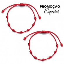 Carregar imagem no visualizador da galeria, Pulseira Vermelha Kabbalah 7 Nós