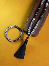 Carregar imagem no visualizador da galeria, Japamala de 108 Contas + Pulseira das Pedras Naturais Jaspe e Hematita. Promove Alta Proteção Espiritual, Purifica o Campo Energético e Alinha os Chakras