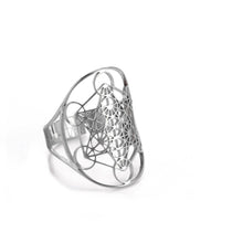 Carregar imagem no visualizador da galeria, Anel Arcanjo Metatron Ajustável em Aço Inoxidável - Mundo dos Japamalas