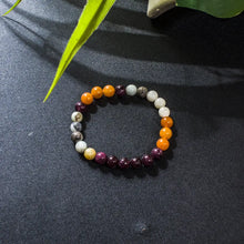 Carregar imagem no visualizador da galeria, Japamala de 108 Contas das Pedras Naturais Ágata Fogo, Amazonita e Granada. Proporciona Forte Proteção, Sucesso e Equilíbrio Emocional