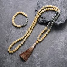 Carregar imagem no visualizador da galeria, Japamala de 108 Contas + Pulseira de Calcita e Labradorita