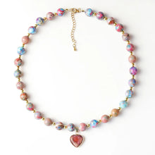 Carregar imagem no visualizador da galeria, Colar Amour Divin em Pedras Naturais Jaspe Imperial