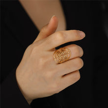 Carregar imagem no visualizador da galeria, Anel Arcanjo Metatron Ajustável em Aço Inoxidável - Mundo dos Japamalas