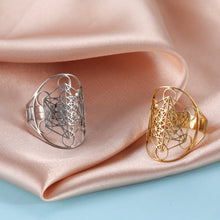 Carregar imagem no visualizador da galeria, Anel Arcanjo Metatron Ajustável em Aço Inoxidável - Mundo dos Japamalas