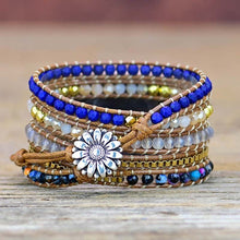 Carregar imagem no visualizador da galeria, Bracelete Para AppleWatch/ SmartWatch das Pedras Naturais Lápis Lazuli, Ágata Pink e Quartzo de Cristal - Mundo dos Japamalas