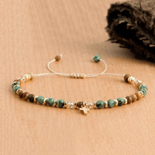 Carregar imagem no visualizador da galeria, Pulseira Vitta Essencial em Turqueza Africana e Jaspe Madeira
