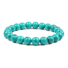 Carregar imagem no visualizador da galeria, Pulseira de Pedra Natural Turquesa Azul. Auxilia a Cura Física e Espiritual
