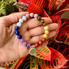 Carregar imagem no visualizador da galeria, Pulseia 7 Chakras em Pedras Naturais: Harmonia e Alinhamento Vibracional

