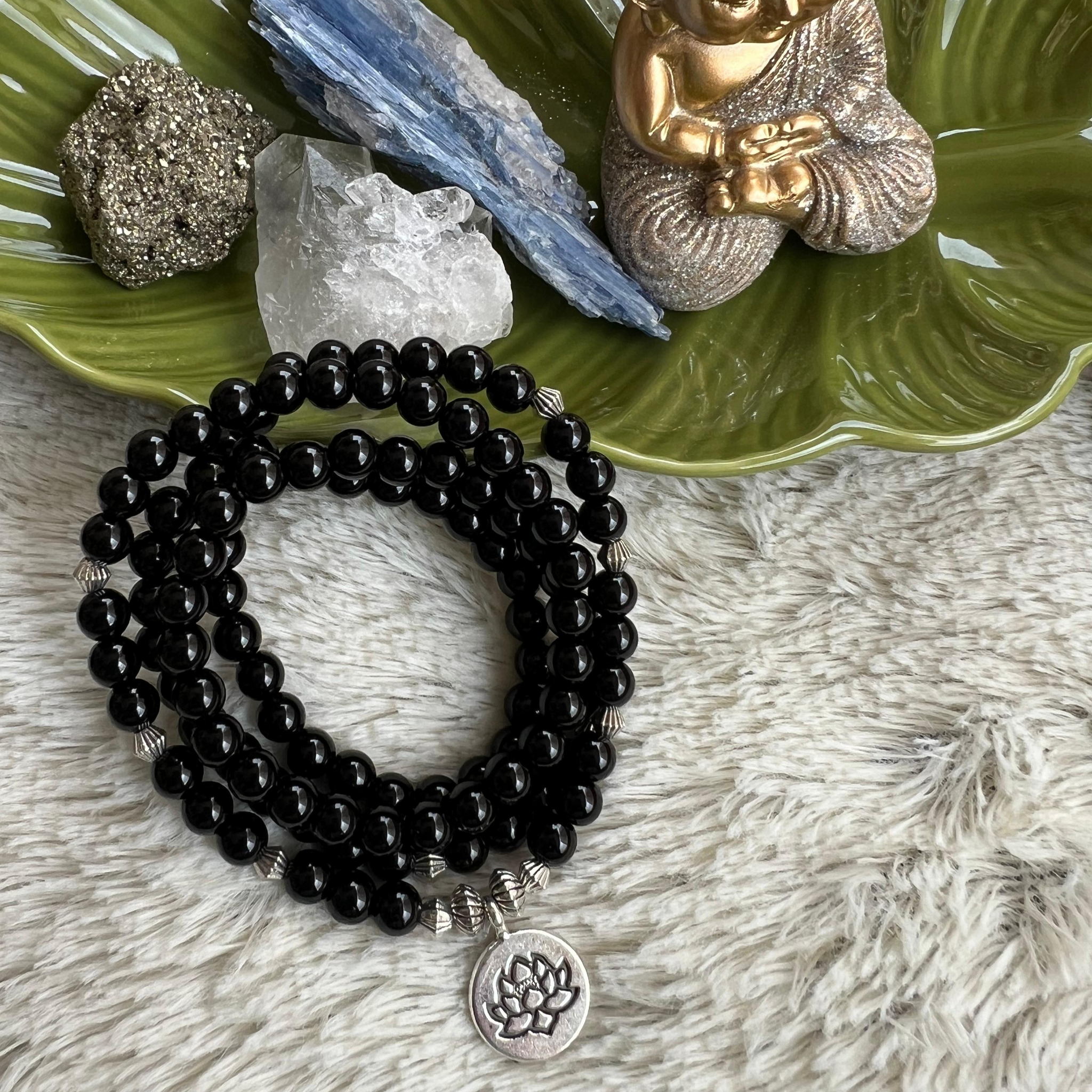 Pulseira Japamala de Ônix – Mundo dos Japamalas