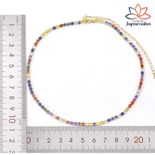 Carregar imagem no visualizador da galeria, Choker Lumière – Zircônias Coloridas Banhado a Ouro 18k
