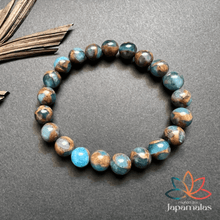 Carregar imagem no visualizador da galeria, Pulseira da Pedra Natural Jaspe Blue Lake. Proporciona Tranquilidade e Equilíbrio Emocional
