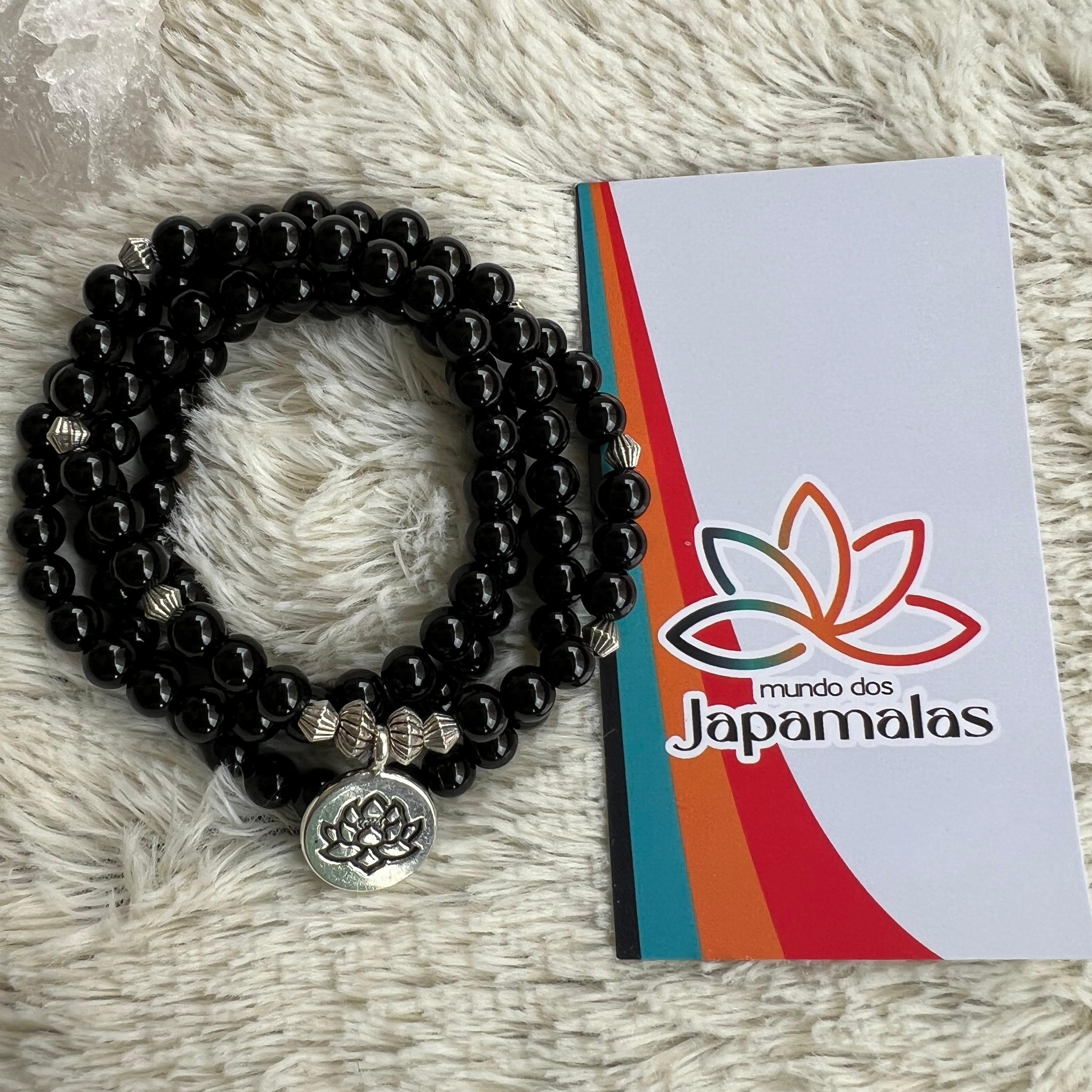 Pulseira Japamala de Ônix – Mundo dos Japamalas