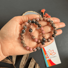 Carregar imagem no visualizador da galeria, Pulseira da pedra natural Rodonita - Amor e Cura Emocianal
