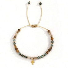 Carregar imagem no visualizador da galeria, Pulseira Vitta Essencial em Turqueza Africana e Jaspe Madeira
