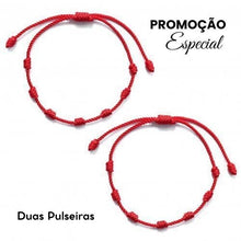 Carregar imagem no visualizador da galeria, Pulseira Vermelha Kabbalah 7 Nós
