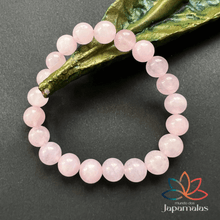 Carregar imagem no visualizador da galeria, Pulseira de Pedra Natural Quatzo Rosa. Potencializa as Vibrações do Amor e Repele as Energias Negativas
