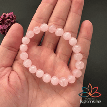 Carregar imagem no visualizador da galeria, Pulseira de Pedra Natural Quatzo Rosa. Potencializa as Vibrações do Amor e Repele as Energias Negativas
