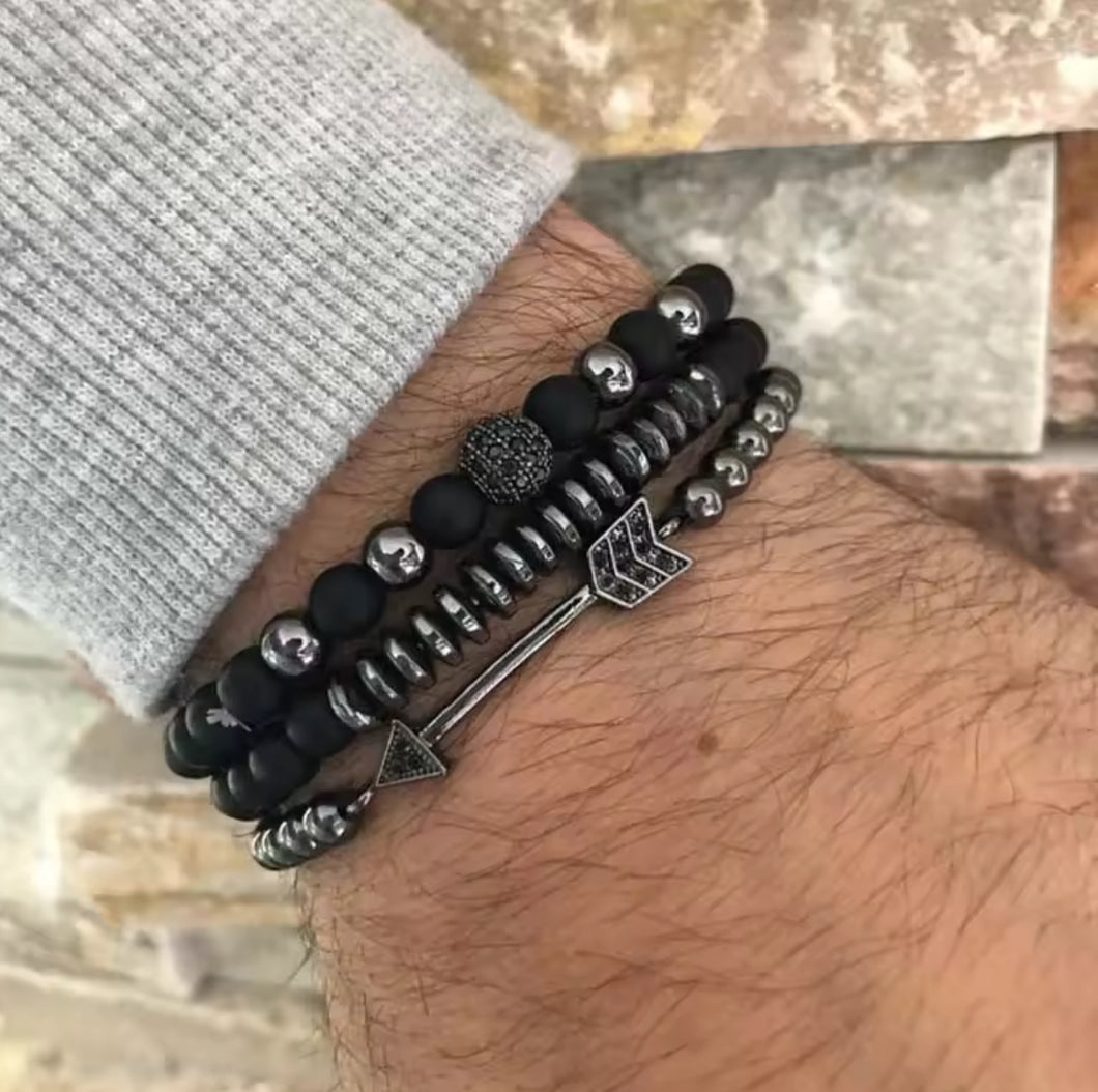 Trio Protect Deluxe: Ônix, Hematita e Zircônias Negras