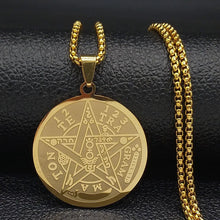Carregar imagem no visualizador da galeria, Pentáculo de Proteção Tetragramaton em Aço Inoxidável.
