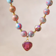 Carregar imagem no visualizador da galeria, Colar Amour Divin em Pedras Naturais Jaspe Imperial
