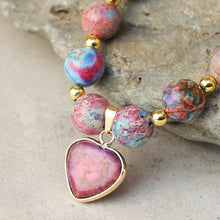 Carregar imagem no visualizador da galeria, Colar Amour Divin em Pedras Naturais Jaspe Imperial
