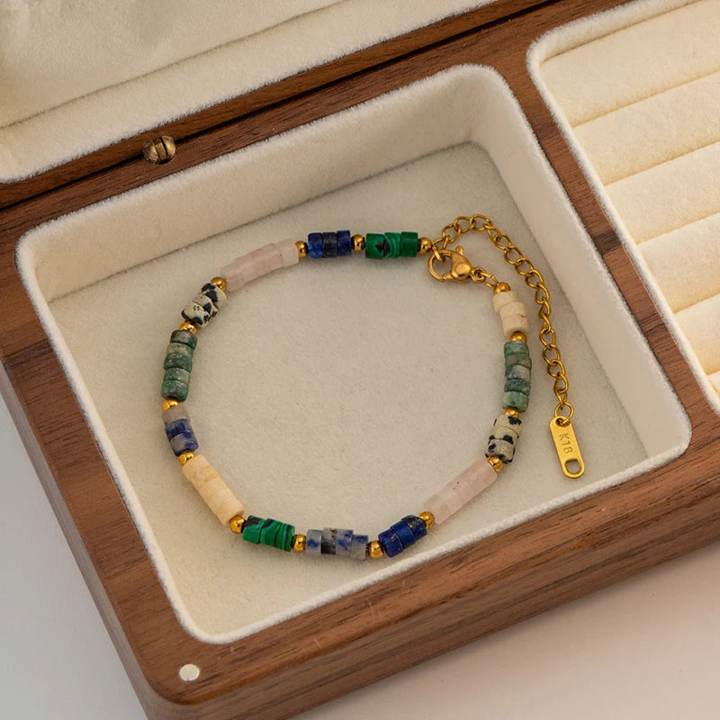 Pulseira Divina Blue de Pedras Naturais