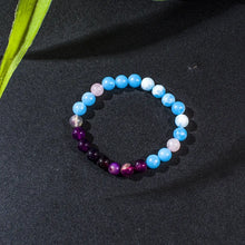 Carregar imagem no visualizador da galeria, Japamala de 108 Contas + Pulseira de Ágata Roxa, Larimar e Quartzo Rosa. Traz Estabilidade, Coragem, Segurança e Amor
