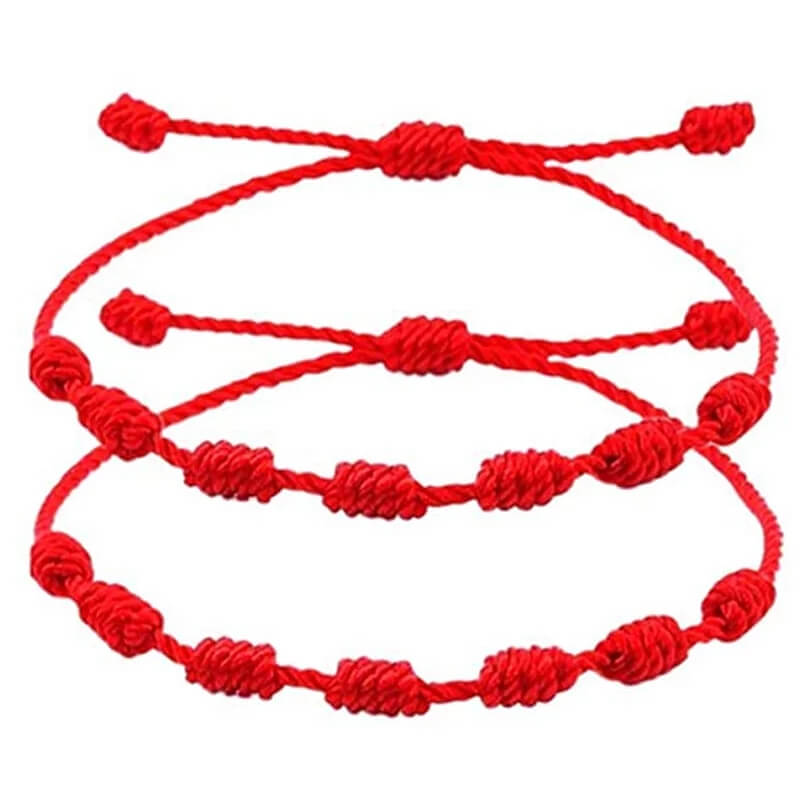 Pulseira Vermelha Kabbalah 7 Nós