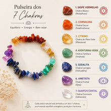 Carregar imagem no visualizador da galeria, Pulseira 7 Chakras Harmony — Equilíbrio, Energia e Vitalidade
