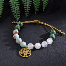 Carregar imagem no visualizador da galeria, Japamala de 108 Contas + Pulseira das Pedras Naturais Turquesa Africana, Jaspe Imperial e Quatzo de Cristal - Mundo dos Japamalas
