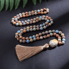 Carregar imagem no visualizador da galeria, Japamala de 108 Contas + Pulseira da Pedra Natural Jaspe Imperial Azul. Auxilia na Eliminação dos Pensamentos Negativos - Mundo dos Japamalas
