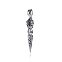 Carregar imagem no visualizador da galeria, Colar Punhal Tibetano Athame Phurba em Aço Inoxidável - Mundo dos Japamalas
