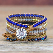 Carregar imagem no visualizador da galeria, Bracelete Para AppleWatch/ SmartWatch das Pedras Naturais Lápis Lazuli, Ágata Pink e Quartzo de Cristal - Mundo dos Japamalas
