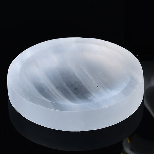 Bowl de Selenita Branca para Limpeza e Purificação de Outros Cristais - Mundo dos Japamalas