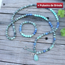 Carregar imagem no visualizador da galeria, Japamala Tibetana de 108 Contas + Pulseira de Brinde da Pedra Natural Aventurina. Promove a Resistência Imunológica. - Mundo dos Japamalas
