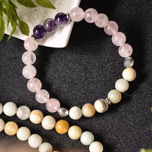 Carregar imagem no visualizador da galeria, Japamala de 108 Contas + Pulseira de Jaspe Imperial, Ametista, Quatzo Rosa e Amazonita. Protege Contra Inveja e Mau Olhado, Afasta Energias Negativas - Mundo dos Japamalas
