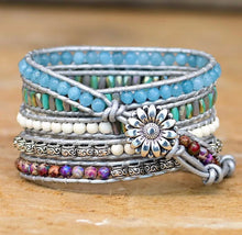 Carregar imagem no visualizador da galeria, Bracelete Para AppleWatch/ SmartWatch das Pedras Naturais Aqua Marine, Jaspe Imperial e Jade Branca - Mundo dos Japamalas
